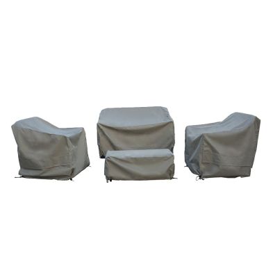 Bramblecrest 2 Seat Sofa, 2 Sofa Chairs & Coffee Table Set Covers - Khaki
